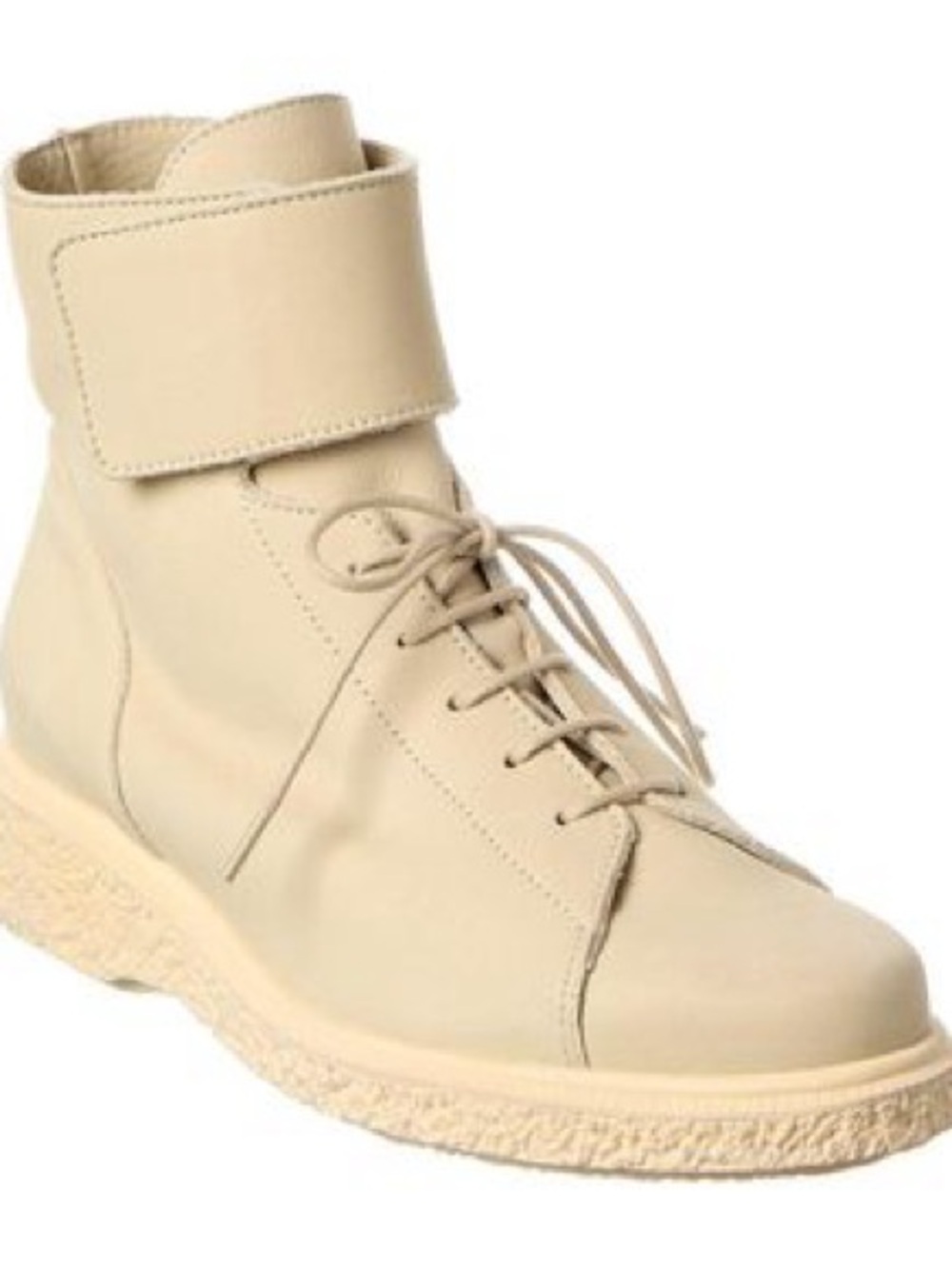 Arche Beige Lace-Up High Ankle Boot with Strap